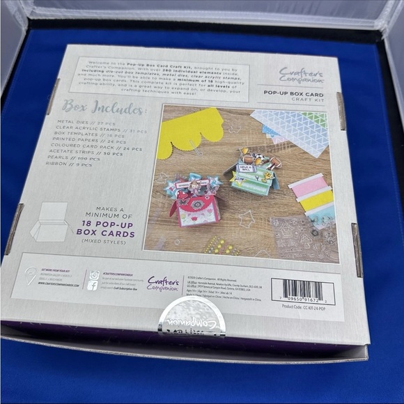 NEW Crafter’s Companion Pop Up Box Card Craft Kit Card Making Kit #24 Birthday - Picture 4 of 4